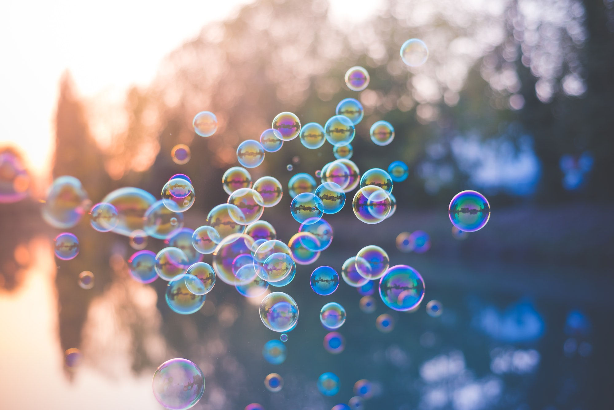 Bubbles floating